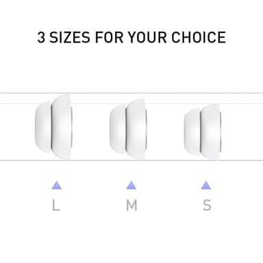 2st AHASTYLE AirPods Pro 1/2 Silikoni korvatyynyt Double Design L - Valkoinen