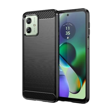 Harjattu TPU kuori Motorola Moto G54 - Musta