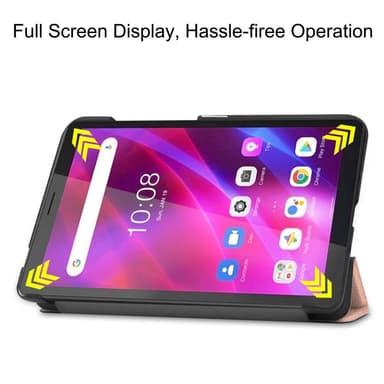 Lenovo Tab M7 (3rd Gen) Kolminkertainen suojakotelo - ruusukulta