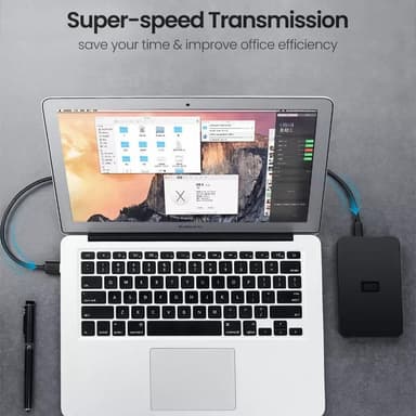 1m USB-A-uros-5-nastainen mini-USB-uros-tiedonsiirtolataus