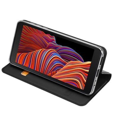 Samsung Galaxy Xcover 5 DUX DUCIS Skin Pro Series Telineen Kääntökotelo - Musta