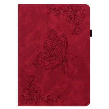 iPad 10.9 (2022) -tablettikotelon kansi Buterfly Imprinting - Punainen