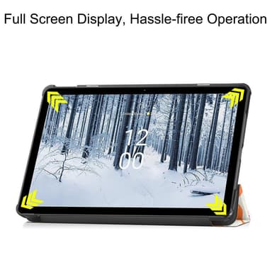 Nokia T21 Trifold Stand Sleep Wake -tabletin suojakotelo - Perhoset