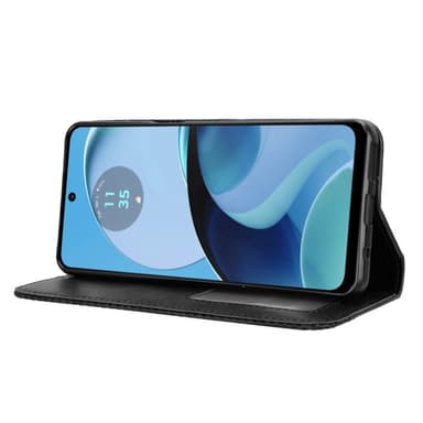 Motorola Moto G14 teline puhelinkotelo täysi suojaus lompakon suojus - musta