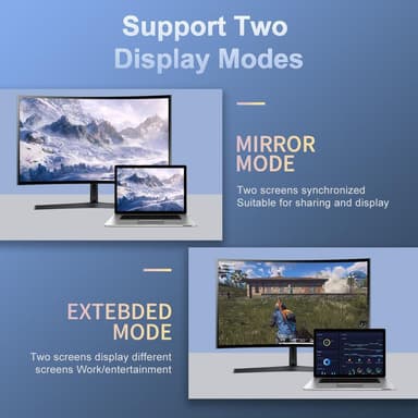 NÖRDIC 50 cm Displayport 1.4 jatkokaapeli UHD 8K60Hz 4K144Hz 32.4Gbps 10-bittinen HDR