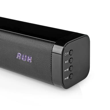 Nedis Soundbar | 2.0 | DSP | 40 W | 1x 3.5 mm / 1x Coax Audio / 1x Optinen / 1x USB | 1x HDMI (tukee ARC) | Bluetooth® | Kiinnitettävä | Musta