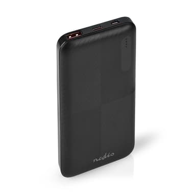 Nedis Virtapankki | 10000 mAh | 1.5 / 2.0 / 3.0 A | Lähtöliitäntöjen määrä: 2 | Lähtöliitäntä: 1x USB-A / 1x USB-C™ | Sisääntulon liitäntä: 1x Micro USB / 1x USB-C™ | PD2.0 18W | Litium-Polymeeri