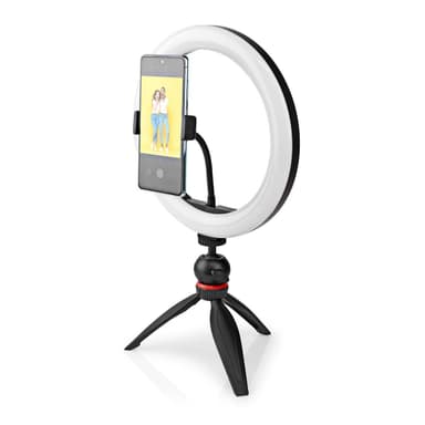 Nedis Rengasvalo | 10 inch | 120 LED's | 2700 - 6700 K | Kolmijalka | Musta