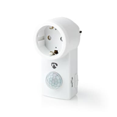 Nedis Liiketunnistin | Sisäkäyttöinen | Type F (CEE 7/7) | Tyyppi F (CEE 7/7) | 120 ° | 5 - 300 W | 300 W | 1200 W | 3 - 2000 Lux | Anturitekniikka: PIR | Anturi ulottuvilla: 0.0 - 9.0 m