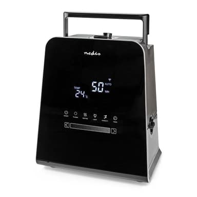 Nedis SmartLife-Kostutin | 110 W | Viileällä ja lämpimällä usvalla | 5.5 l | Kosteusmittari | Ajastin | Kaukosäädin | Yötila | Musta