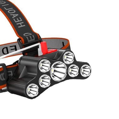 Ladattava otsalamppu 7 valolla, LED