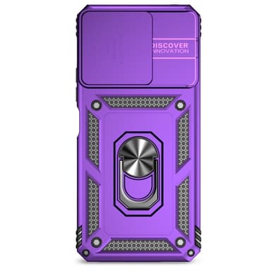SKALO Xiaomi Redmi 13C 4G Armor hybridi metallirengas kameran liukusäädin - Violetti