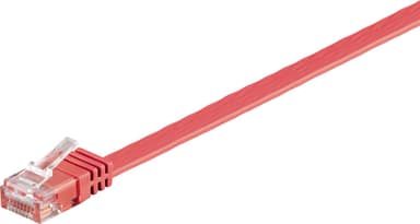 CAT 6 Flat-patch-kaapeli, U/UTP, punainen