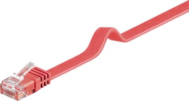 CAT 6 Flat-patch-kaapeli, U/UTP, punainen