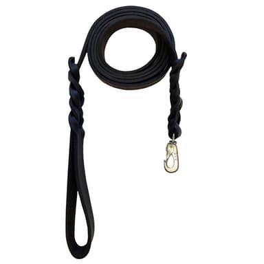 Ruotsalainen nahkainen koiran talutushihna 20mm x 200cm - Musta