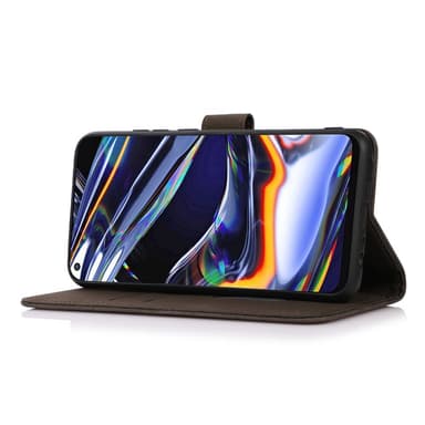 SKALO Samsung A25 5G KHAZNEH Lompakkokotelo PU-nahasta - Ruskea
