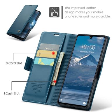 CaseMe Xiaomi Redmi 13C 4G Lompakkokotelo - Sininen