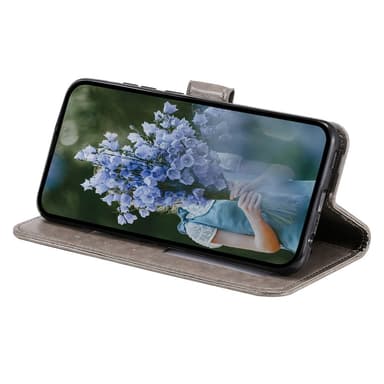 SKALO Xiaomi Redmi 13C 4G Mandala lompakkokotelo - Harmaa