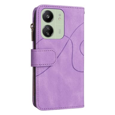 KT lompakkokotelo Xiaomi Redmi 13C:lle - Purppura-musta