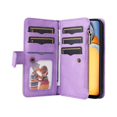 KT lompakkokotelo Xiaomi Redmi 13C:lle - Purppura-musta