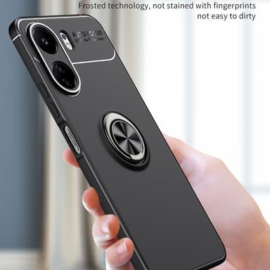 Xiaomi Redmi 13C Hybrid Shell Finger Ring -metallilevylle