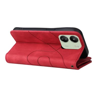 KT lompakkokotelo Xiaomi Redmi 13C:lle - Punamusta