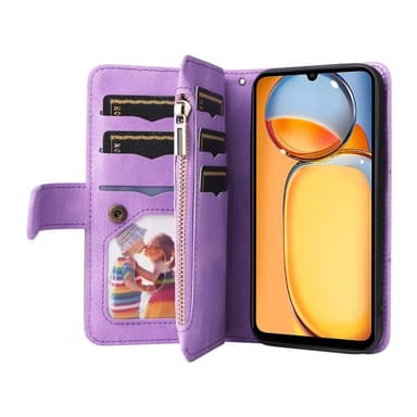 KT lompakkokotelo Xiaomi Redmi 13C:lle - Purppura-musta