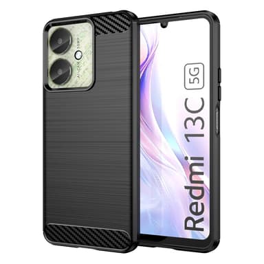 Xiaomi Redmi 13C:lle hiilikuiturakenne Takakansi - musta