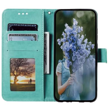 SKALO Samsung A25 5G Mandala lompakkokotelo - Turkoosi