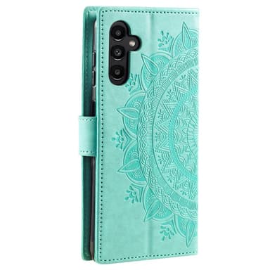 SKALO Samsung A25 5G Mandala lompakkokotelo - Turkoosi