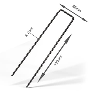 Maa-ankkuri 50x Maanaula 150 x 25 x 2,7 mm (musta)