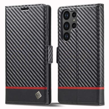 LC.IMEEKE Lompakkokotelo Samsung Galaxy S24 Ultra - Musta