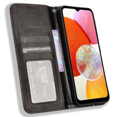 Lompakkoteline Käännettävä puhelinkotelo Samsung Galaxy A15 - musta