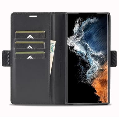 LC.IMEEKE Lompakkokotelo Samsung Galaxy S24 Ultra - Musta