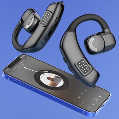 Bluetooth 5.4 yhden korvan kuulokkeet langattomat koukku Valkoinen