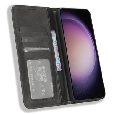 Lompakkoteline Käännettävä puhelinkotelo Samsung Galaxy S23 FE - musta