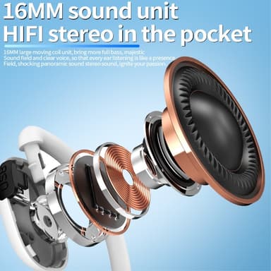 Single Ear Hook Headphone Bluetooth 5.4 -stereokuulokkeet - Musta