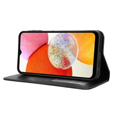 Lompakkoteline Käännettävä puhelinkotelo Samsung Galaxy A15 - musta