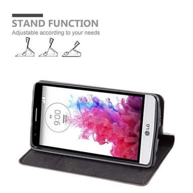 LG G3 MINI / G3 S Suojakuori Lompakkokotelo (Ruskea)