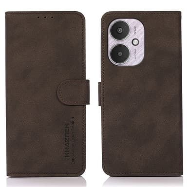 SKALO Xiaomi Redmi 13C 4G KHAZNEH Lompakkokotelo PU-nahasta - Ruskea