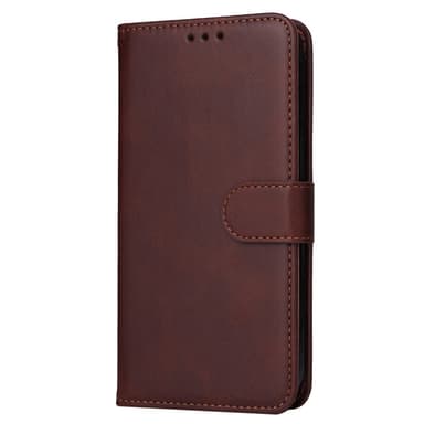 SKALO Xiaomi Redmi Note 13 Pro+ PU-nahkainen Lompakkokotelo - Ruskea