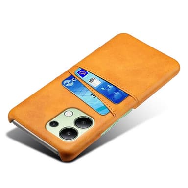 SKALO Xiaomi Redmi Note 13 4G PU-nahkainen Korttikotelo - Ruskea