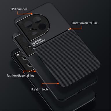SKALO OnePlus 12 5G Hybridi TPU suojakuori - Musta