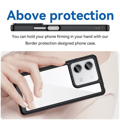 SKALO Xiaomi Redmi Note 13 5G Väri Puskurin Suojakuori - Musta