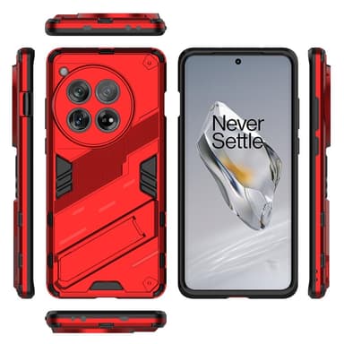 SKALO OnePlus 12 5G Hybrid BIBERCAS Suojakuori - Punainen