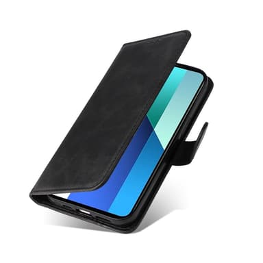 SKALO Xiaomi Redmi Note 13 4G PU-nahkainen Lompakkokotelo - Musta