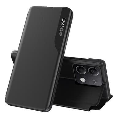SKALO Xiaomi Redmi Note 13 5G Clear View Window Case - Musta