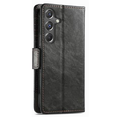 SKALO Samsung A15 5G CASENEO 002 Series Premium PU-nahkalompakko - Musta