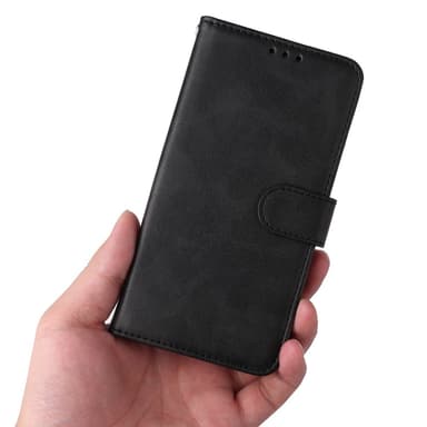 SKALO Samsung A25 5G PU-nahkainen Lompakkokotelo - Musta