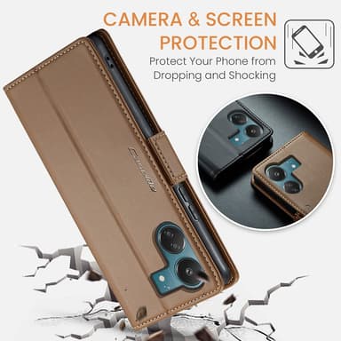 CaseMe Xiaomi Redmi 13C 4G Lompakkokotelo - Ruskea